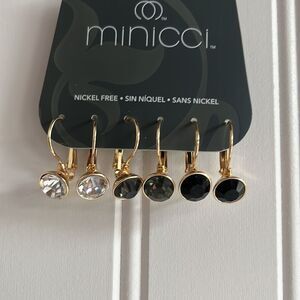 3PCS Crystal Earrings